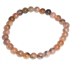 Bracelet perles en pierre chiastolite Perles de 6mm