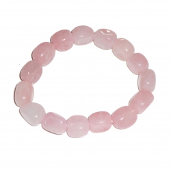 Bracelet pépites quartz rose