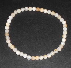 Bracelet perles Pierre de lune blanche Perles de 4mm