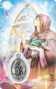 Carte Saint François Avec médaille du Saint
