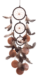 Dreamcatcher coquillages marron Diamètre 9cm