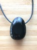 Pendentif galet en Obsidienne noire