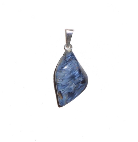 pendentif en pietersite bleu, minéral naturel