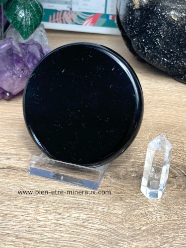 miroir divination obsidienne noire