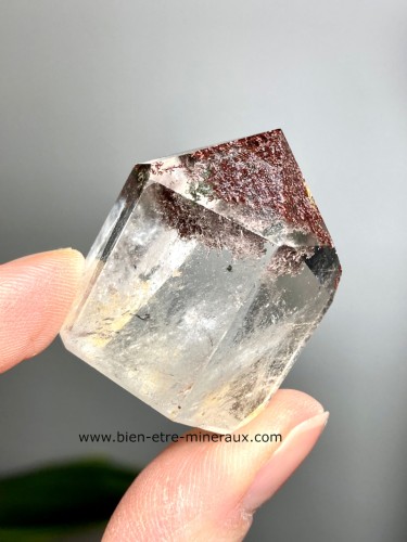 Prisme en quartz lodolite
