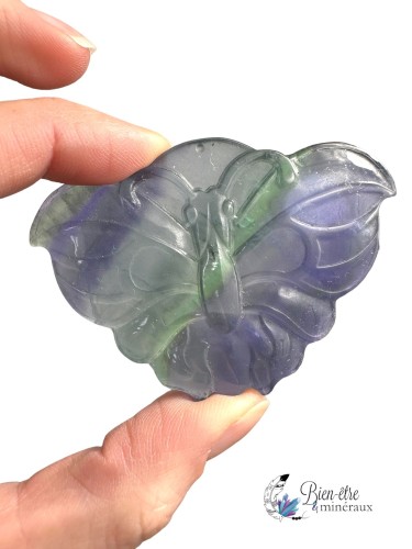 pierre fluorite en forme de papillon