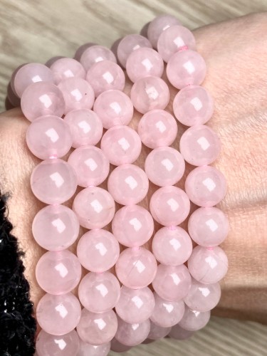 pierre quartz rose perles