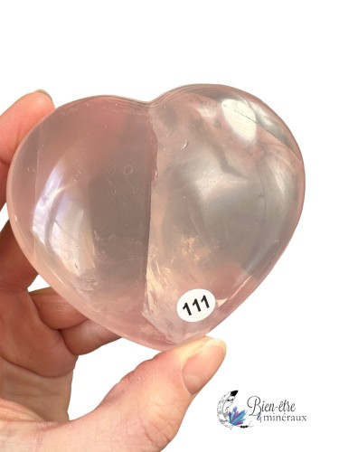 Gros coeur en pierre quartz rose