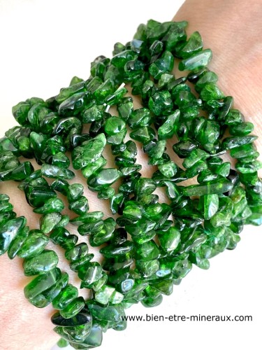 bracelet diopside vert de russie